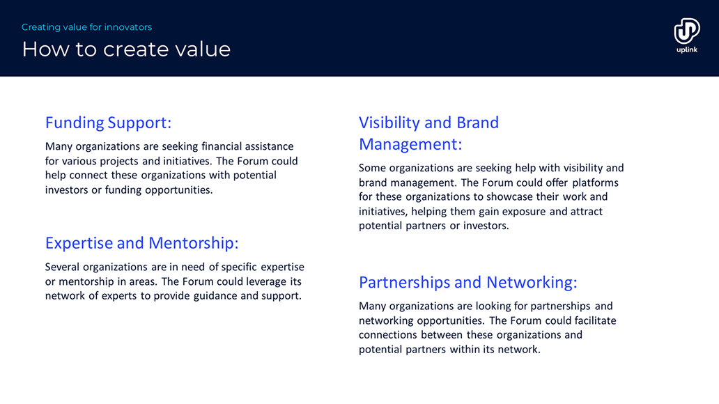 How to create value workshop output