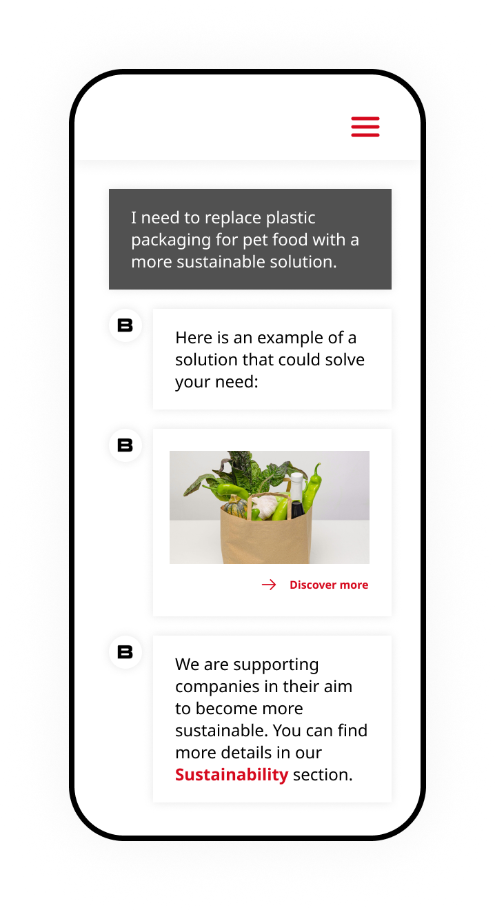 End product interactive guide mobile screen